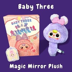 Baby Three Magic Mirror Plush Blind Box Purple Confirmed